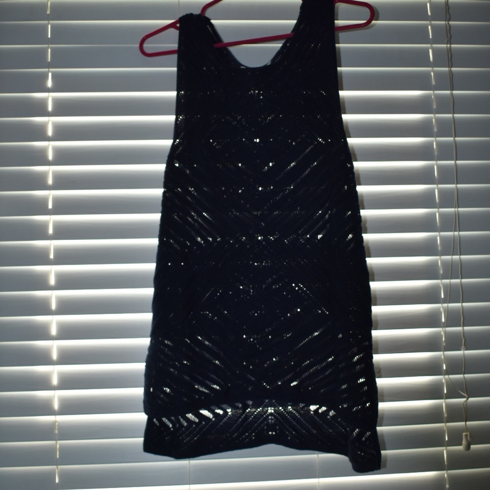 Juniors tank top knit sweater